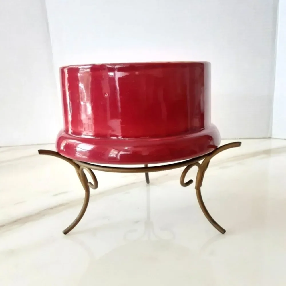 VTG WELLER POTTERY CRANBERRY 1QT STASH JAR